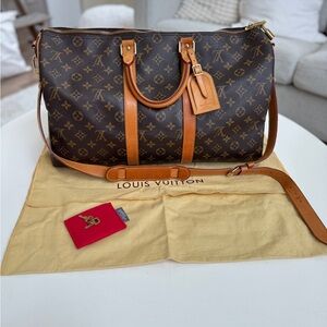 Louis Vuitton Monogram Keepall Bandouliere 45 + Samorga Bag Organizer